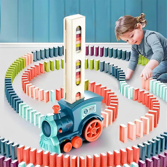 Train Toy Domino Set for Kids & BPA-Free Plastic with Sound Effects