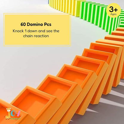 Train Toy Domino Set for Kids & BPA-Free Plastic with Sound Effects